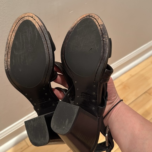 Frye Dani Criss Cross Sandals Black 8.5 - Picture 5 of 8